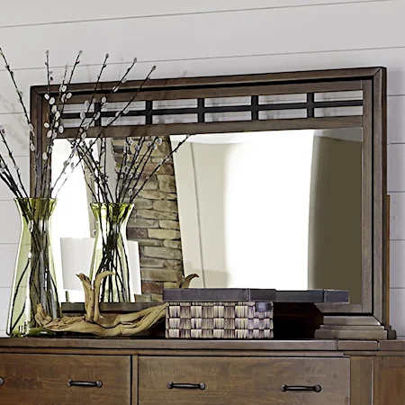 Mirror with Metal Accent